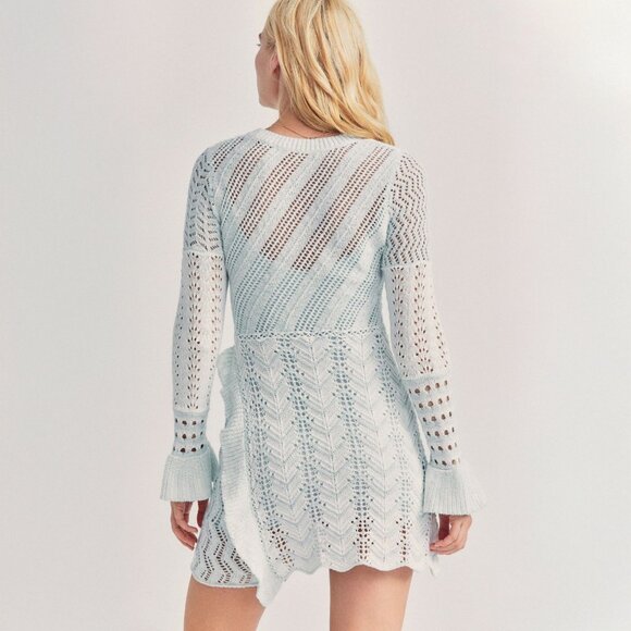 LoveShackFancy Kaelyn Dress in Soft Blue - NWT sz XS - Picture 3 of 11